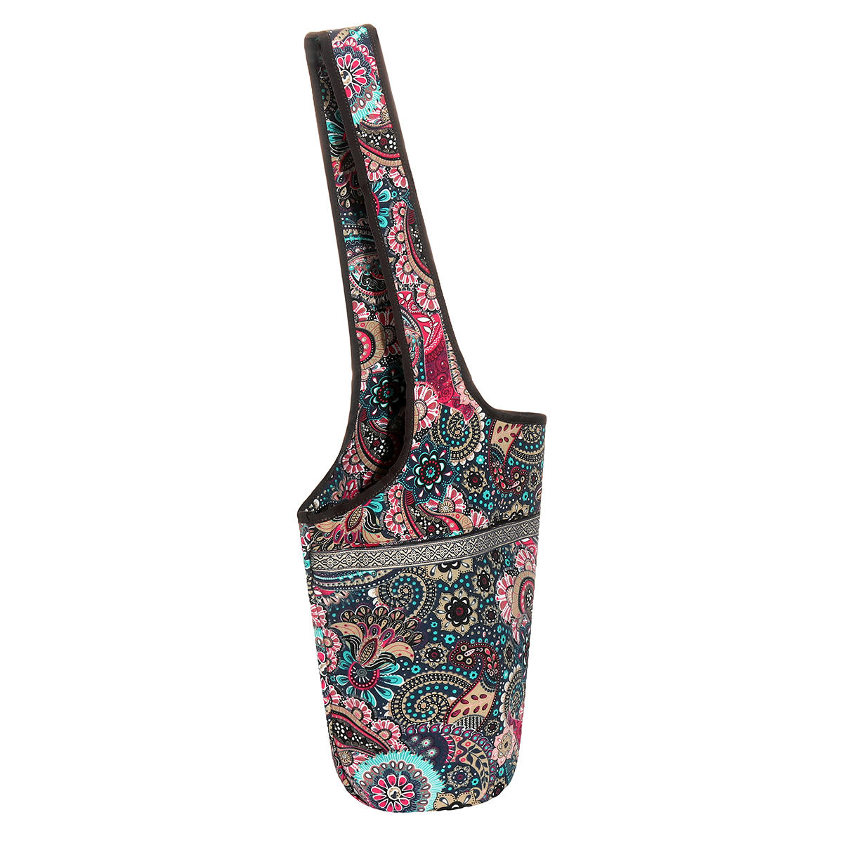 Large Capacity Fashion Printed Canvas Yoga Bag - Fits Most Yoga Mats