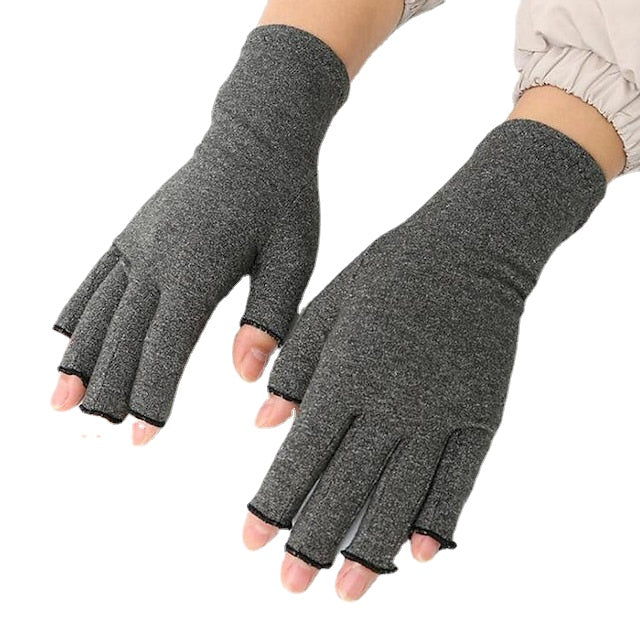 Copper Compression Arthritis Gloves for Hand Pain Relief - Fingerless Support for Typing & Carpal Tunnel
