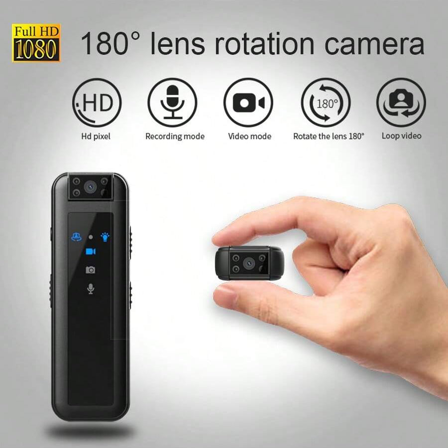 HD 1080p Mini Camera with Bicycle 1/4-Inch Screw Nut Bracket