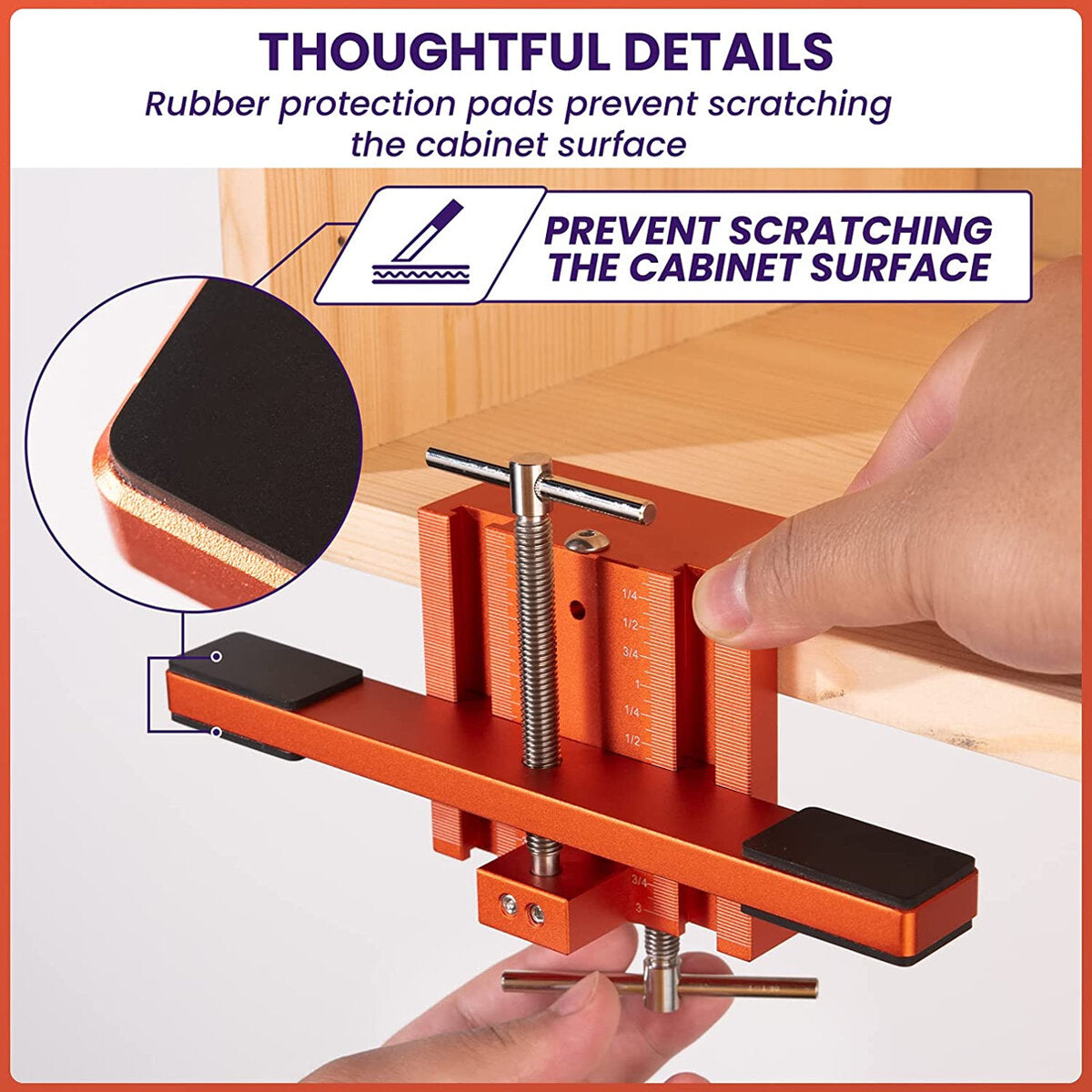 Heavy Duty Aluminum Cabinet Door Mounting Jig with Support Arm & Clamp for Precision