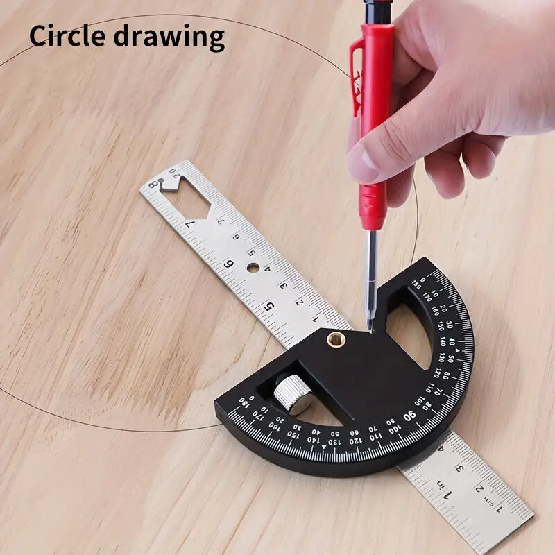 Protractor Angle Gauge: Essential Woodworking & Carpenter Measuring Tool