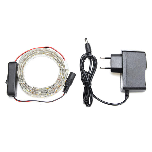 1M Waterproof 60 LED SMD5050 Strip Light Set with Switch & DC12V Power Adapter