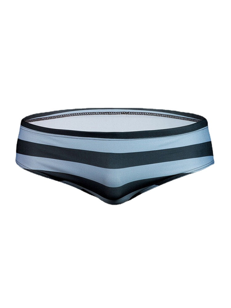 Gestreifte Bikiniunterwäsche für Herren mit niedriger Taille – Chinlon, Skinny Fit, Homewear
