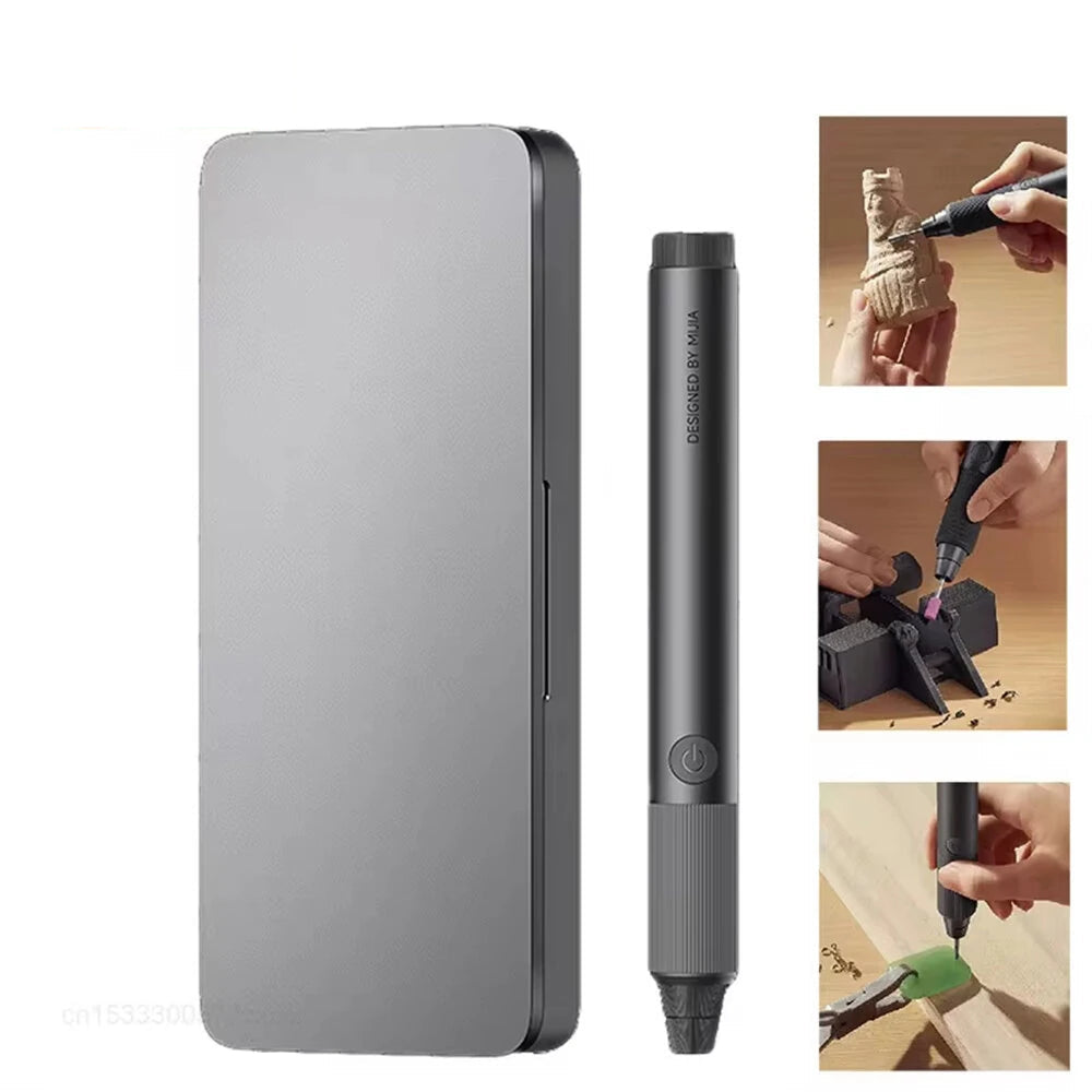 Electric Engraving Pen Set: Mini Drill, 800mAh, Type-C, 16 Grinding Heads, Tool-Free Change