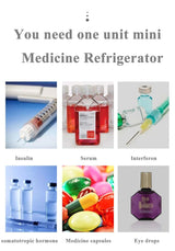 Portable Insulin Mini Fridge | Car USB Medicine Cooler | Private Pill Dispenser for Family Travel