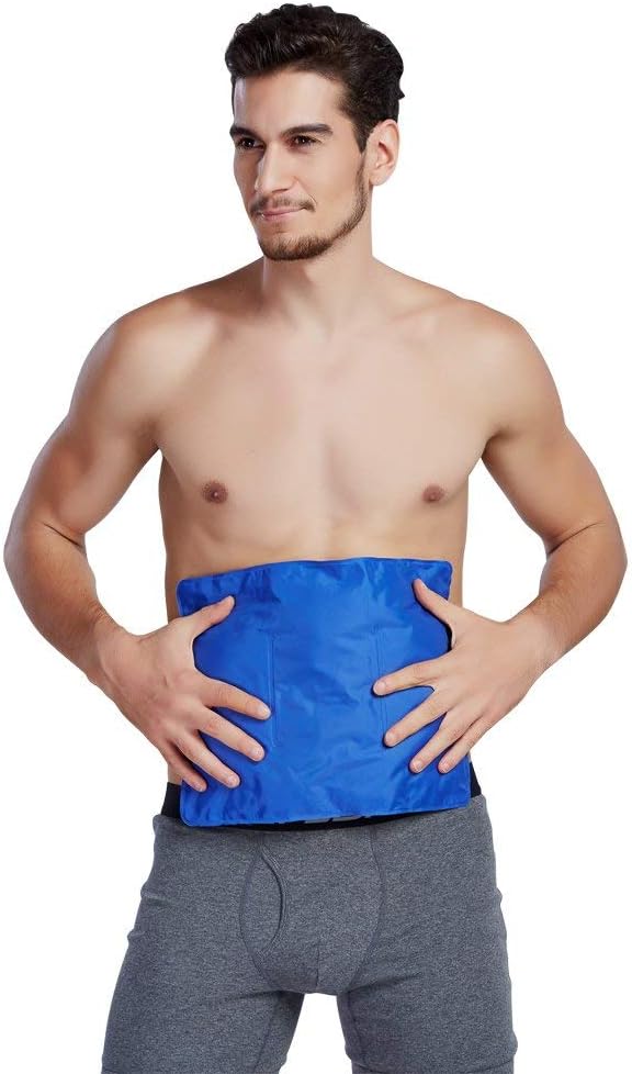 Large Flexible Gel Ice Pack & Wrap with Straps for Hot/Cold Therapy - Pain Relief for Shoulder, Back, Knee, and Hip