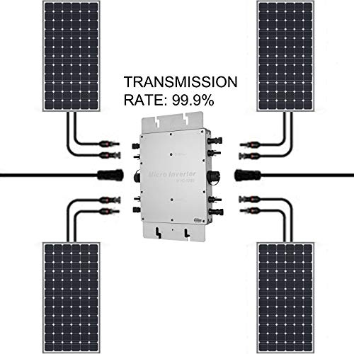 1200W Waterproof MPPT Solar Grid Tie Inverter, DC to AC 220V Micro Inverter