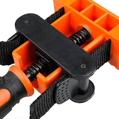 Adjustable Woodworking Band Clamp with 15-Ft Strap and Self-Locking Ratchet Handle