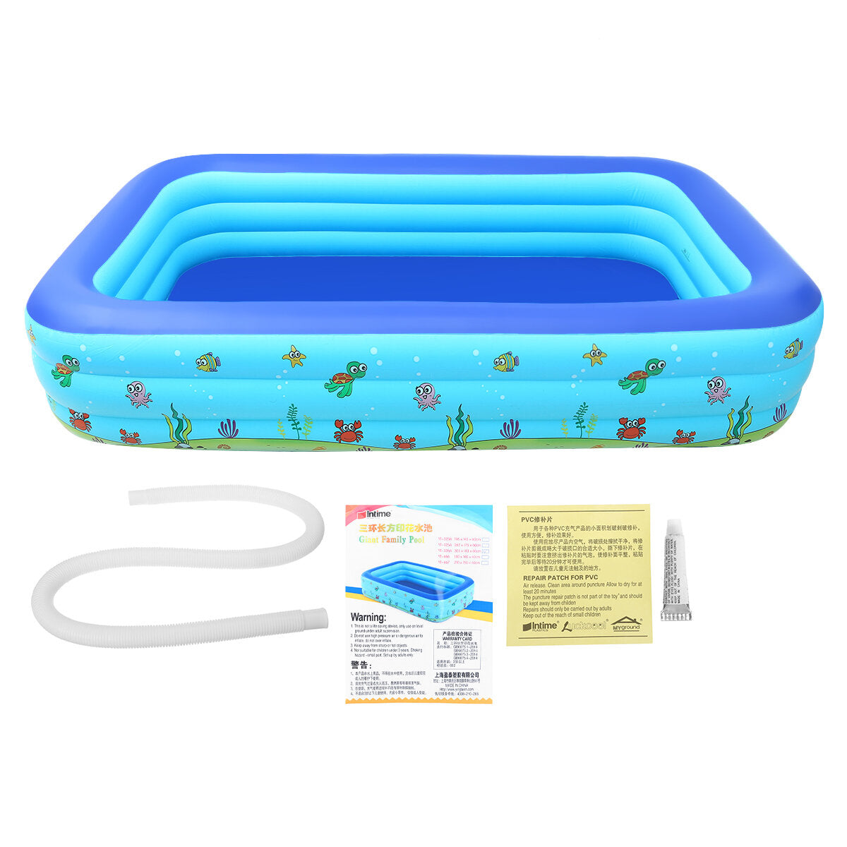 3M Inflatable Swimming Pool Bath Tub for Children and Adults