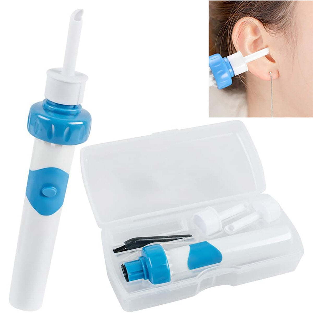 Cordless Portable Electric Ear-Pick Wax Cleaner - Ear Vacuum Cleaning Tool