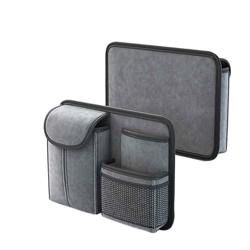 Gray Car Seat Hanging Storage Bag - Car Organizer for Backseat