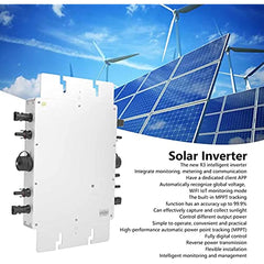 1400W IP65 Waterproof Grid-Tied Solar Inverter with WiFi Monitoring, 110/220V Output, Electric Auxiliary Micro Inverter