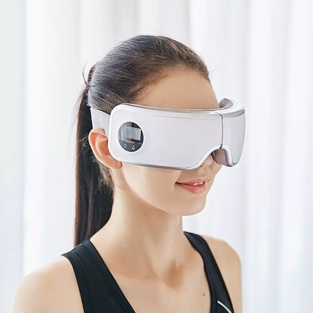 Smart Fold Eye Massager: 5 Modes, Vibration, Air Pressure, Bluetooth Music, Hot Compress, Constant Temperature