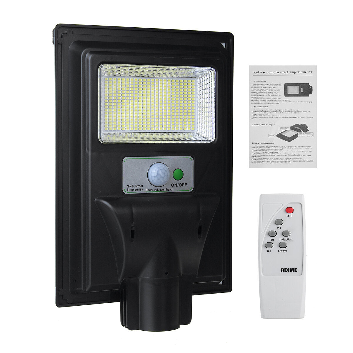 LED Solar PIR Motion Sensor Outdoor Street Wall Lamp - 374/748/1122/1496 Power Panel Induction Light