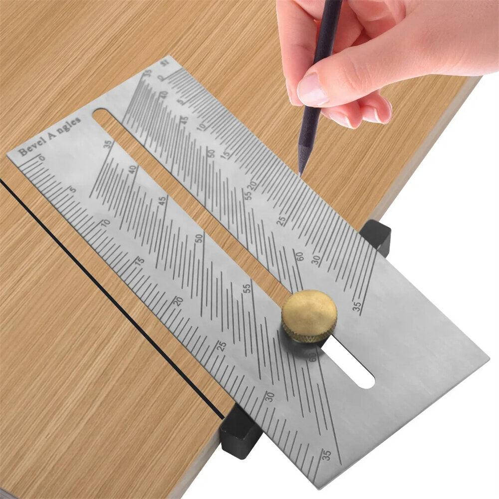 Best T-Type Square Ruler for Woodworking - Stainless Steel Marking Gauge