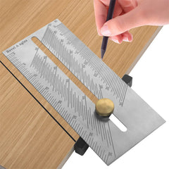 Best T-Type Square Ruler for Woodworking - Stainless Steel Marking Gauge