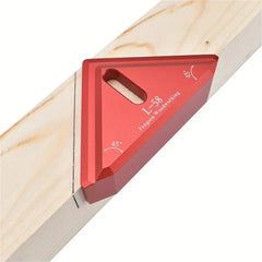Precision 45° Aluminum Miter Square Ruler for Woodworking and Saw Cutting