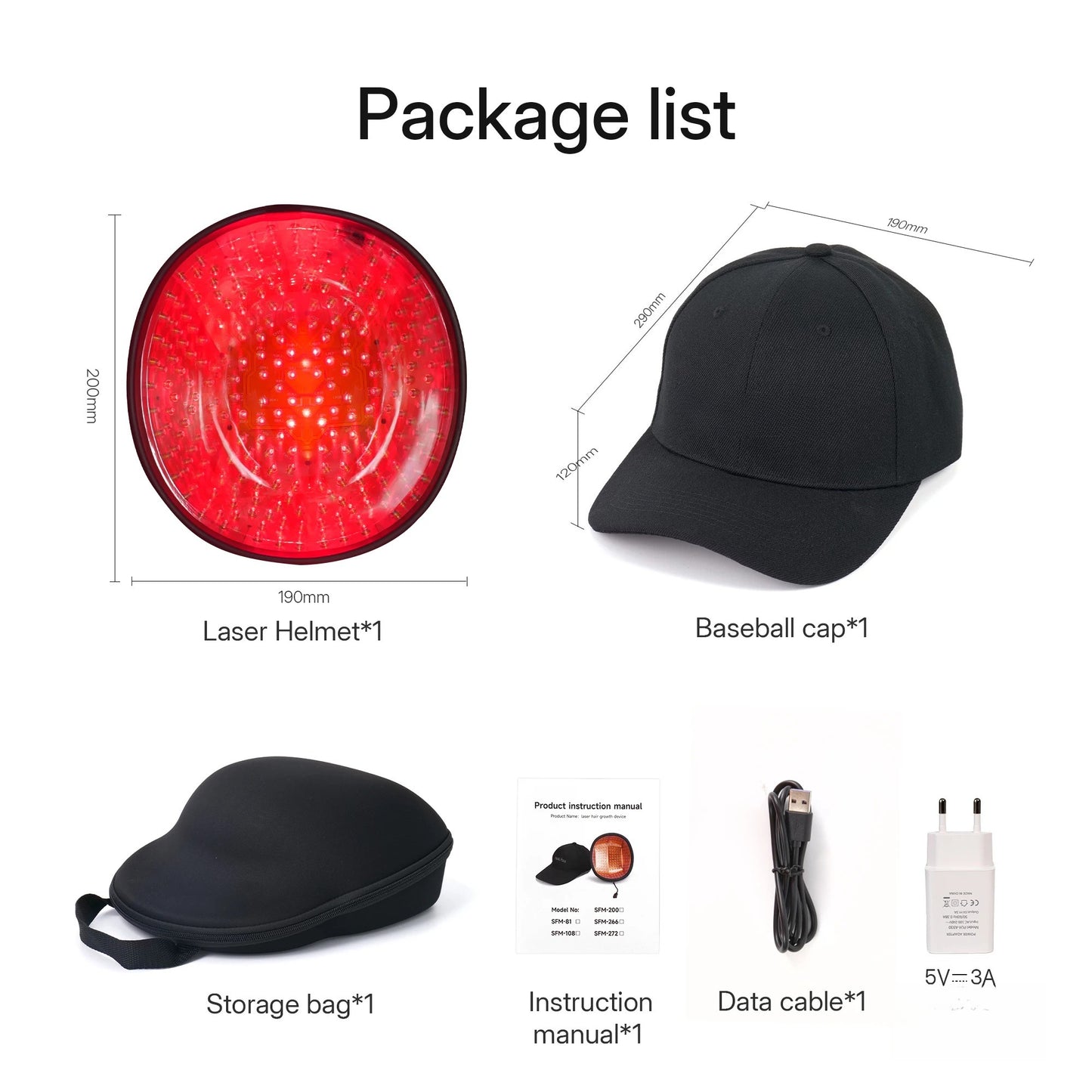 Hybrid Laser & LED Hair Growth Cap for Men & Women, 650nm Red Light Therapy Scalp Device for Thinning Hair & Hair Regrowth