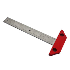 8" T Square Ruler for Woodworking - Imperial & Metric Scales, Measuring & Scribing Tool