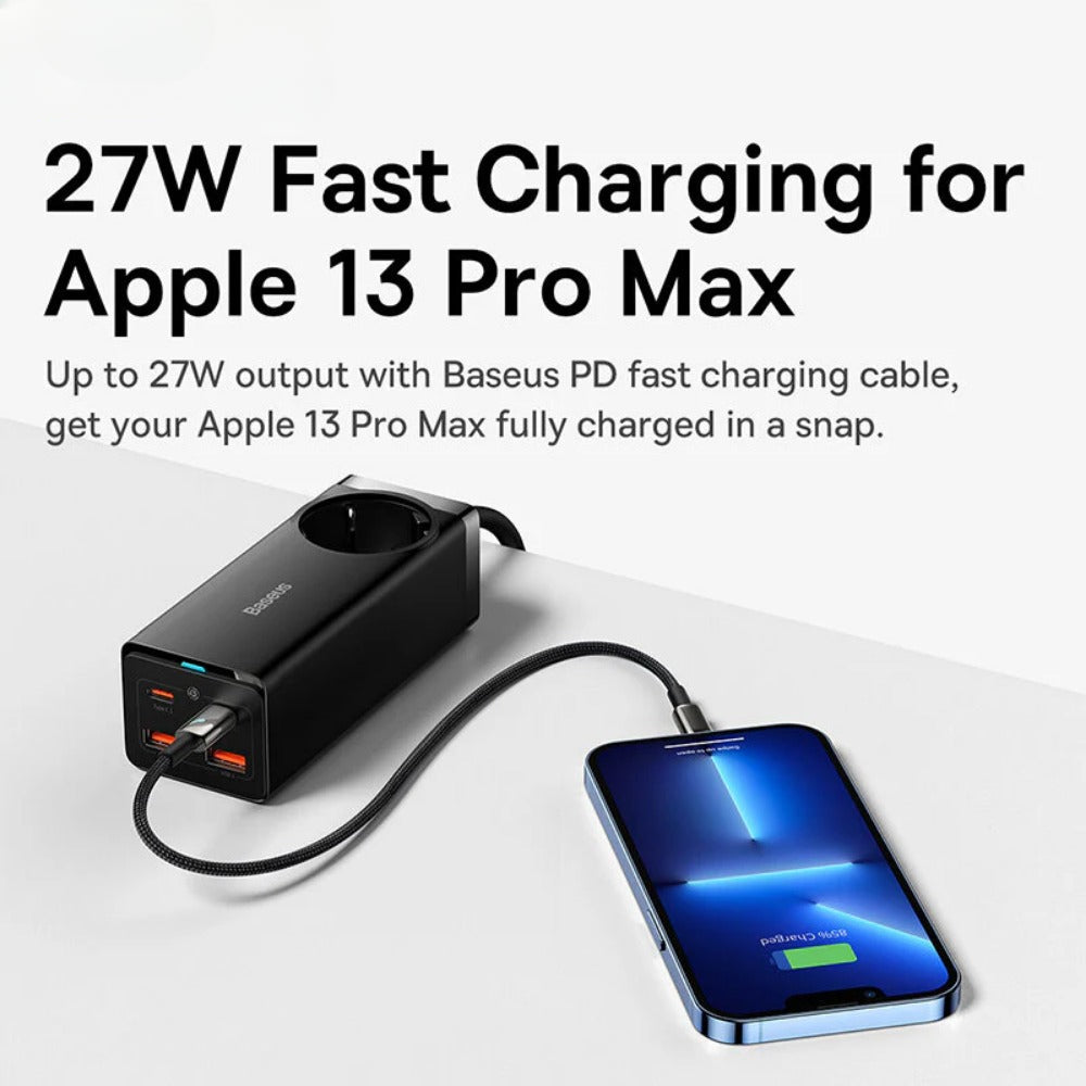 GaN3 Pro 100W 5-Port USB PD Charger with Fast Charging and 100W Type-C Cable