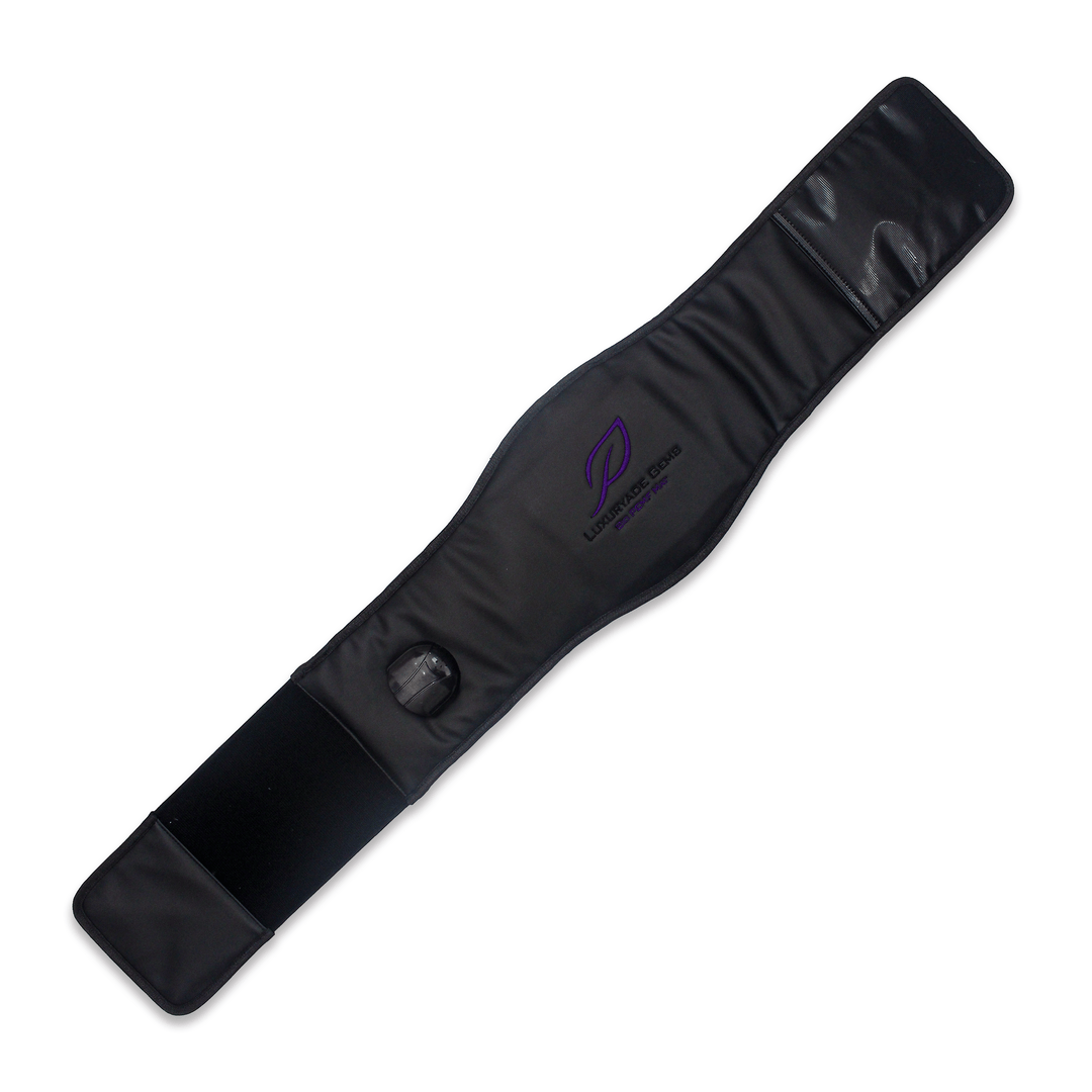 PEMF Infrared Waist Wrap Belt 24x140cm | Amethyst & 8 Crystal Gemstones | 54-LED Red Light 660nm/850nm | Heating Back Massage Belt