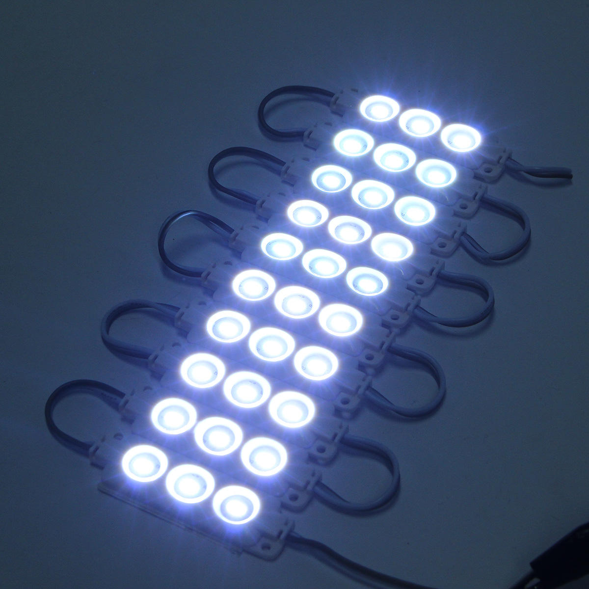 1.5M Waterproof White LED Module Strip Light Kit SMD5630 for Mirror Signage Lamp + DC12V Adapter