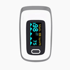 Finger Clip Pulse Oximeter with Multiple Display Modes, Plethysmograph, and Brightness Adjustment