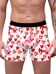 Atmungsaktive Boxershorts für Herren mit lustigem Graffiti-Print – Unterwäsche mit mittlerer Taille