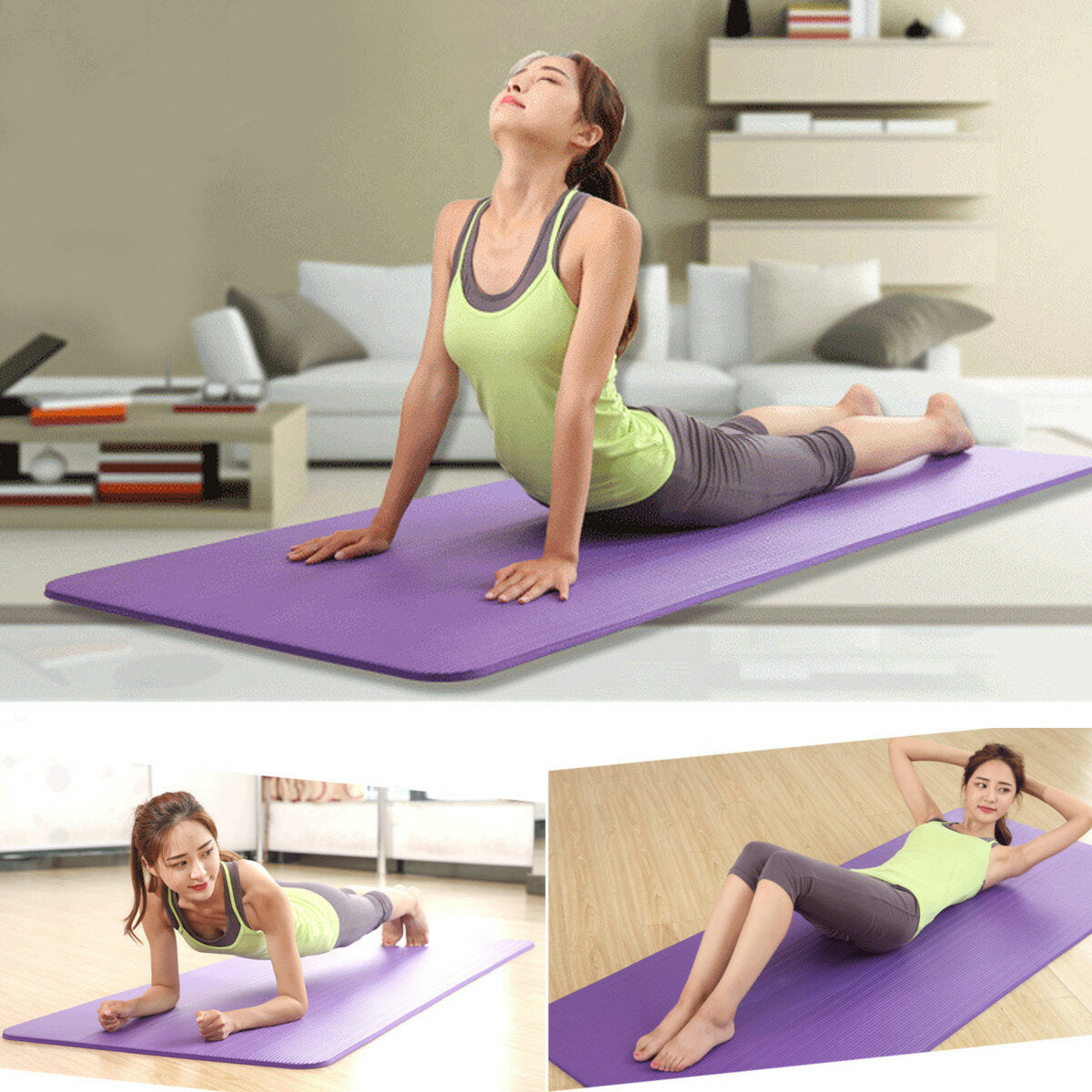 3-Piece Body Shaping Set: Yoga Ball, Yoga Mat, Pedal Puller - Latex Abdominal Trainer