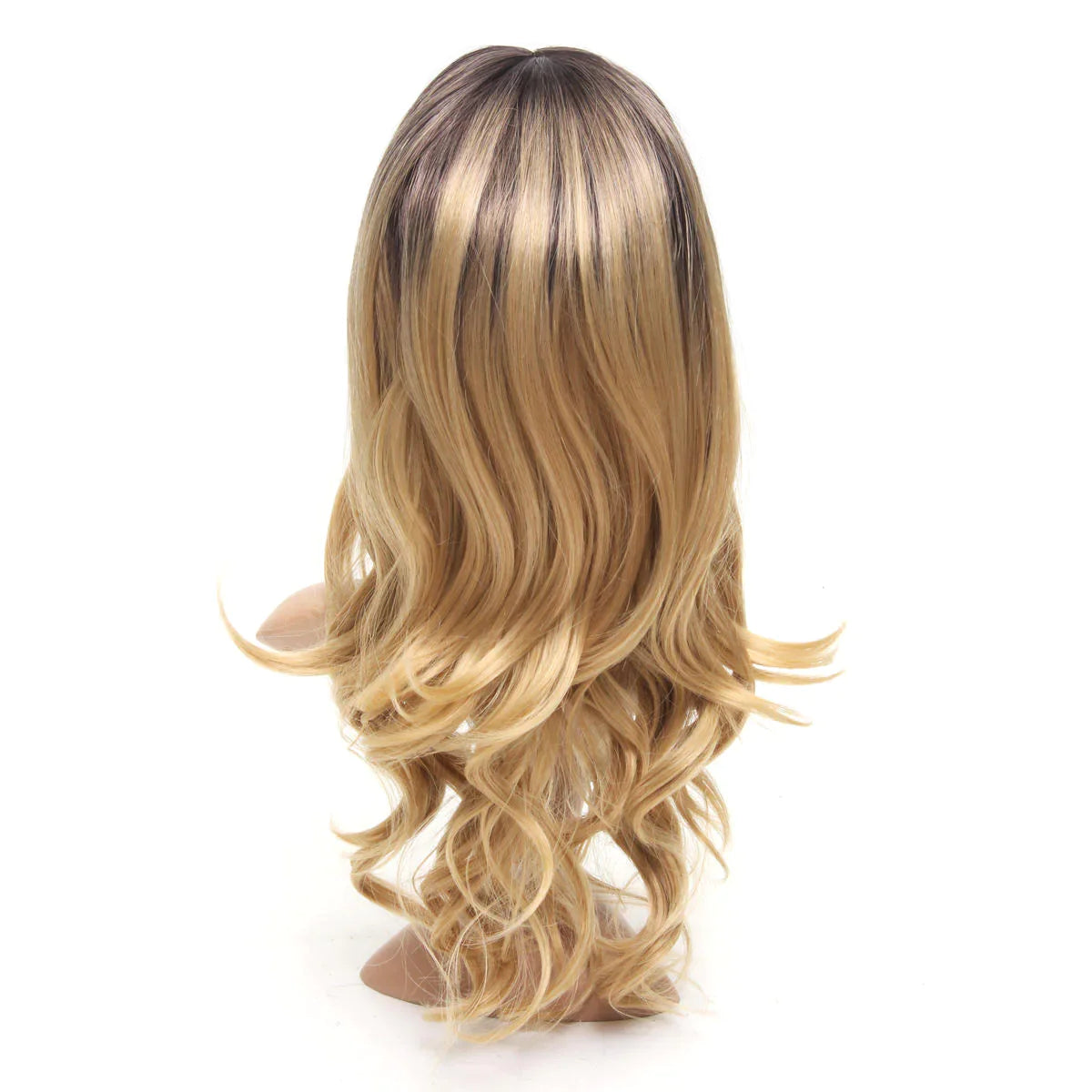 Women's Long Wavy Ombre Blonde Synthetic Party Wig