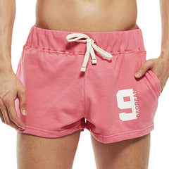 Men's Elastic Waist Casual Sports Beach Shorts - Home Pants with Arrow Design