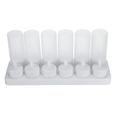 12PCS Rechargeable Flameless LED Tea Light Candles, Flickering, for Birthday Party, US Plug AC110V