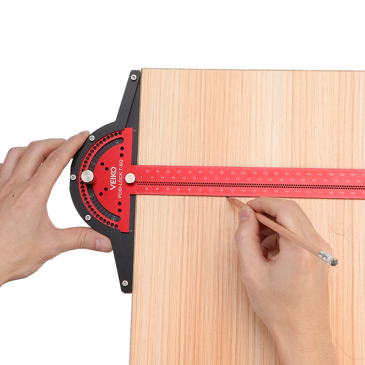 Aluminum Alloy 300mm T Square Ruler for Woodworking - Angle Measure Tool
