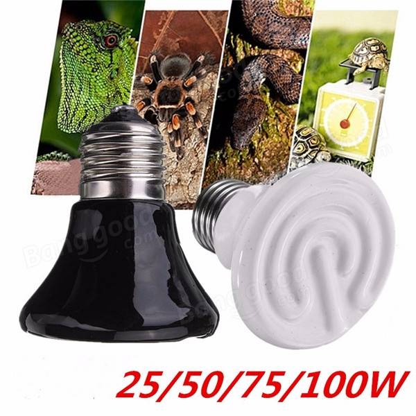 110V 60mm Pet Ceramic Emitter Heater for Reptiles - 25W/50W/75W/100W