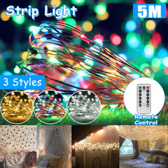 5M 50 LED String Lights - Fairy Night Decor for Holiday, Christmas, Wedding