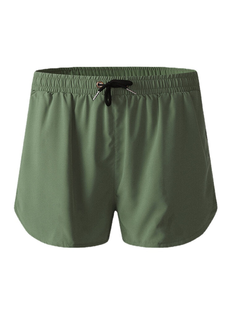 Men's Breathable Moisture-Wicking Bicycle Shorts with Drawstring, Mesh Liner, and Zipper Pocket