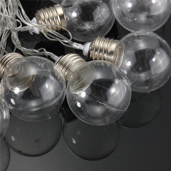 20-Piece LED Clear Festoon Party String Light Kit with Connect Cable - Vintage Style