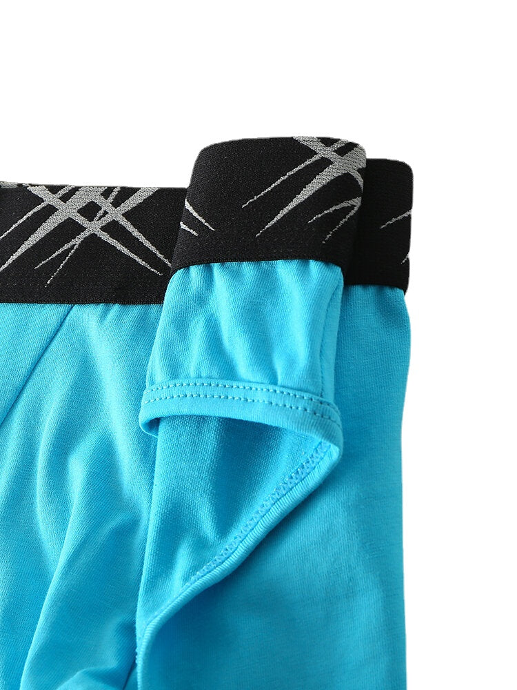 Einfarbige, atmungsaktive Herren-Slips aus Baumwolle mit mittlerer Taille - elastisch und dünn