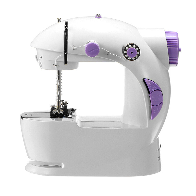 Mini Portable Electric Sewing Machine with Night Light, Foot Pedal, and Hand Table for Household Use