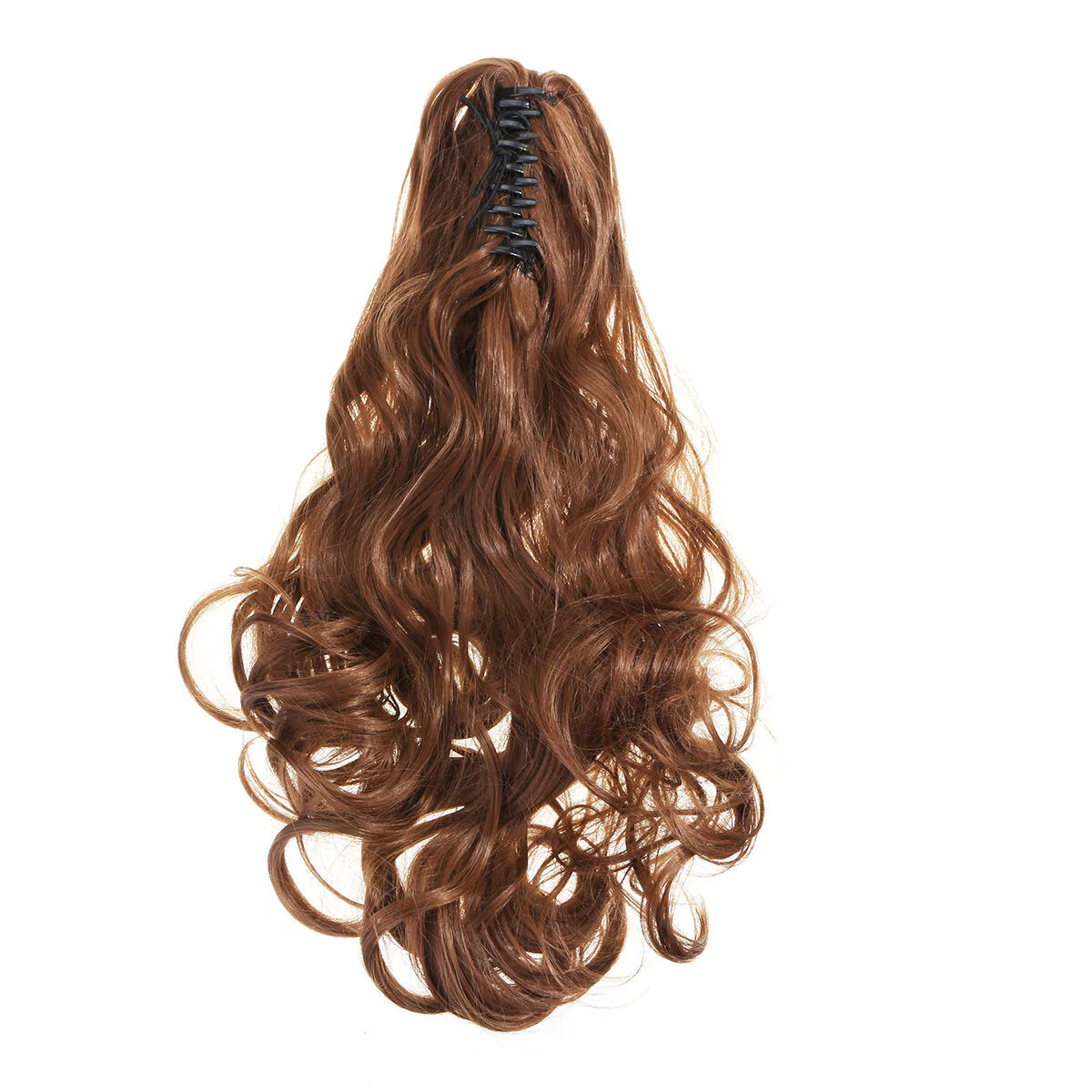 24" Long Hair Extension Bun Wig Ponytail - Matte High Temp Silk Fiber Claw Clip