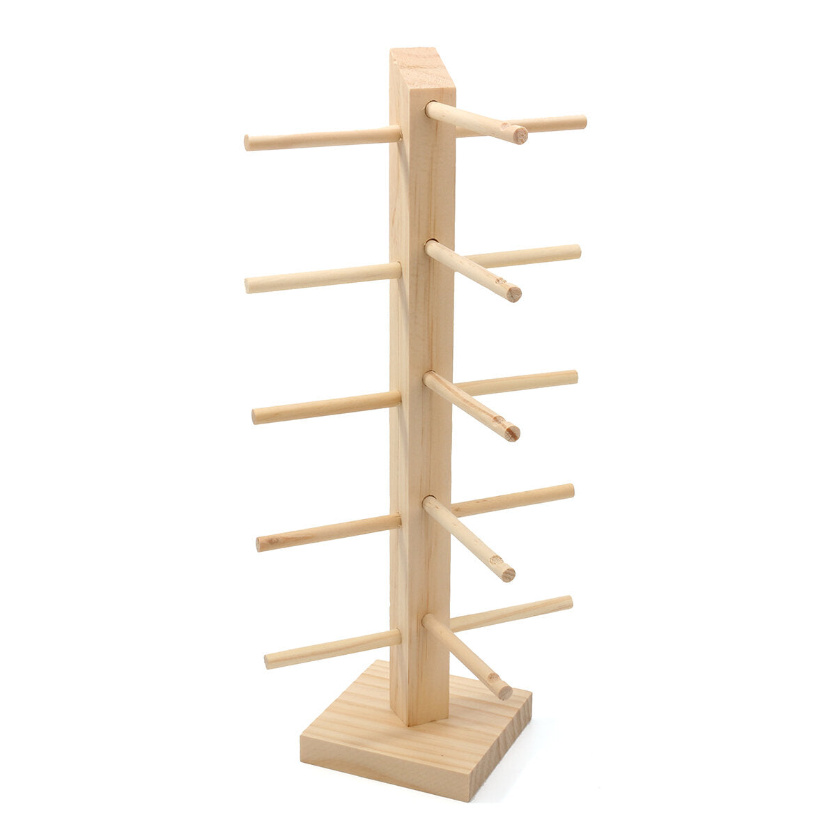 Natural Wood Sunglasses & Eyeglasses Display Rack Stand Holder Organizer - 3/4/5/6 Layers