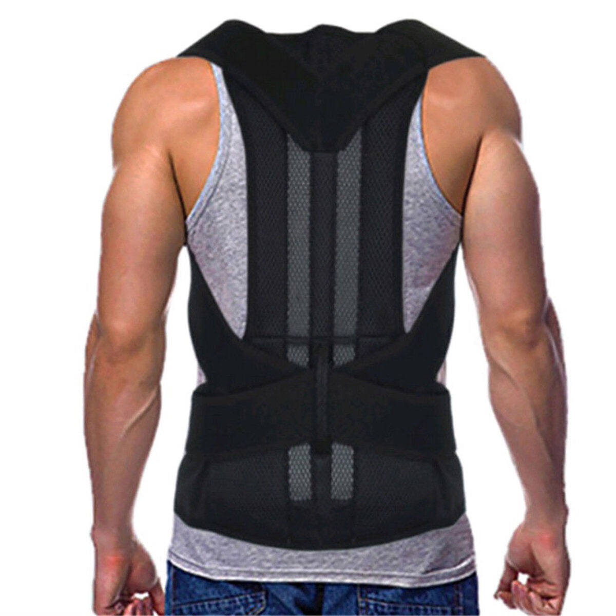 Adjustable Back Support Belt - Posture Corrector for Shoulder, Lumbar, and Spine Protection