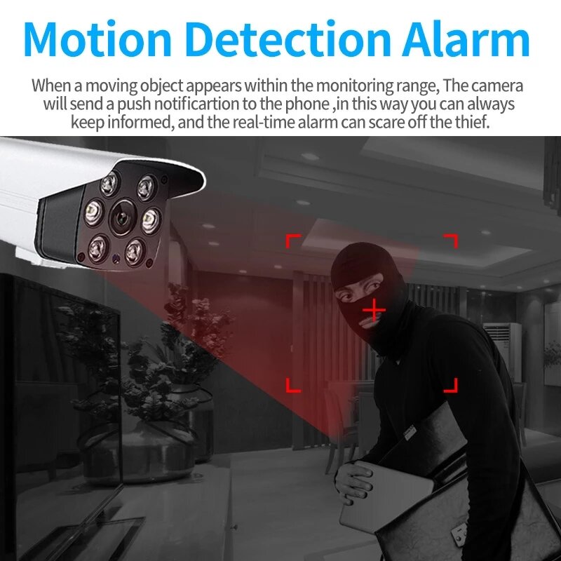 1080P Smart WiFi Camera with Two-Way Audio, Night Vision, IR LED, Outdoor IP66 Waterproof