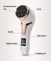 Rechargeable Electric Foot Peeler Pedicure Callus Remover with LCD - Exfoliating Vacuum Cleaner and Grinder