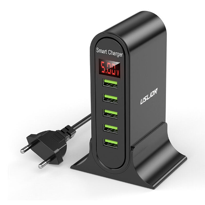 4A 5-Port USB Fast Charger Station Adapter for iPhone, Huawei, Samsung, Xiaomi