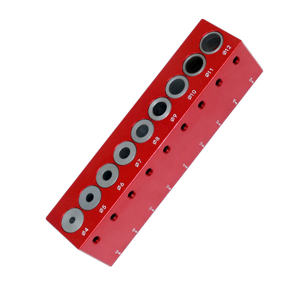 4mm-12mm Pocket Hole Doweling Jig - Self-Centering Vertical Drilling Guide & Hole Locator Tool