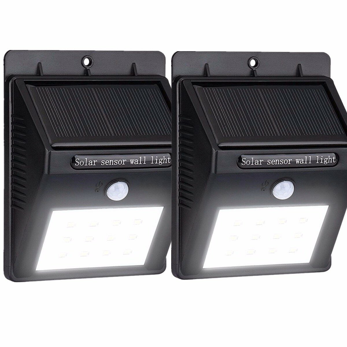 10 LED Solar Powered Wall Lights, 200LM Outdoor Garden Lamp for Door and Fence