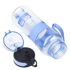 Leak-proof High Capacity Sport Water Bottle with Seal Nozzle, Cover, and Filter for Bicycle Travel