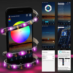 DC5V wasserdichter USB-RGB-LED-Lichtstreifen 1M-5M 5050 SMD Bluetooth-Steuerung für TV-/Computer-Hintergrundbeleuchtung