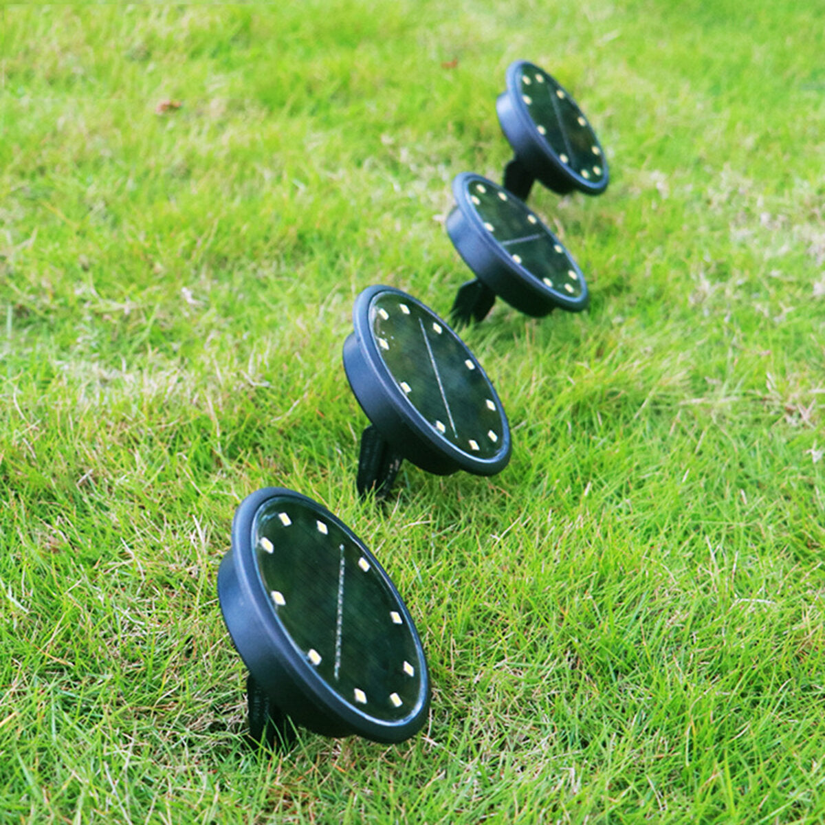 10 LED Solar Lights - Waterproof Outdoor Ground Garden Lawn Deck Path Yard Lighting